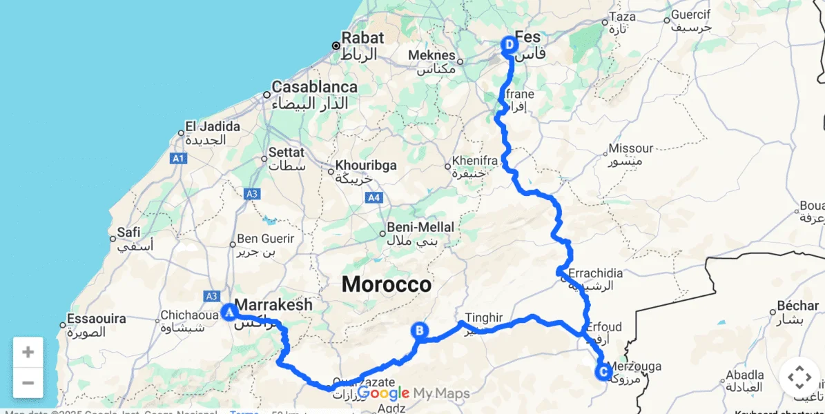 tour de 3 dias desde Marrakech a Fez